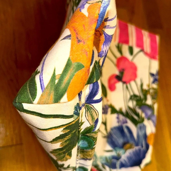 ESTEE LAUDER Cosmetics Skincare/Makeup Cotton Large Floral Colorful Tote Bag - Picture 9 of 11